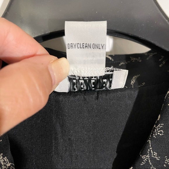 ROBBIE BEE | VINTAGE (90’s) MAXI SILK FLORAL DRESS | BLACK | - Picture 8 of 12